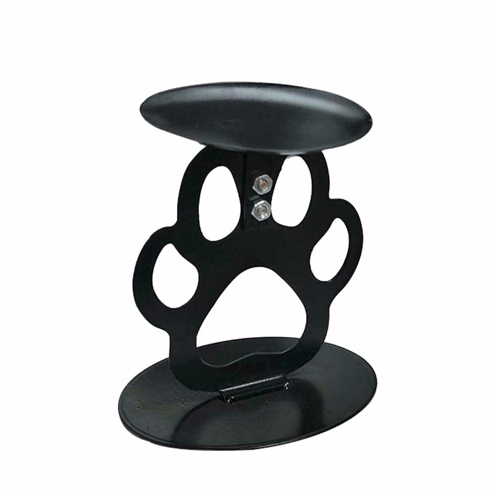 Ctpeng Cat Paw Candle Holder Metal Non Slip Black 3.94x3.15x4.33in