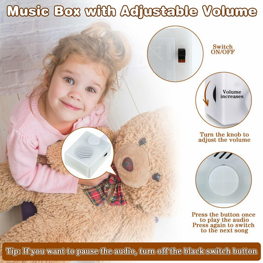 Enhon 960 Sec Voice Recorder for Stuffed Animal USB Audio Device 16M Record