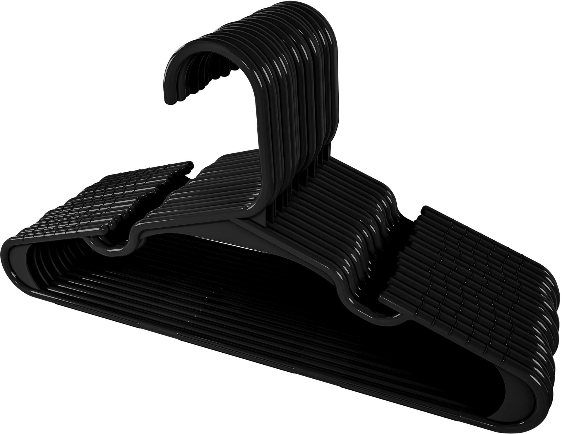 Utopia Home Kids Plastic Hangers 11.5 Inch Black 20 Pack