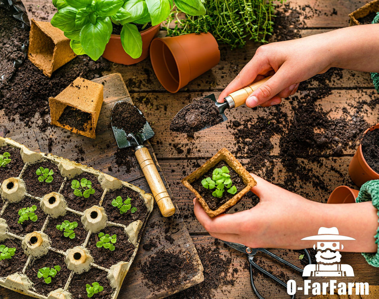 O-FarFarm Organic Potting Soil Mix 2qt Vegetable & Indoor Plants Soil