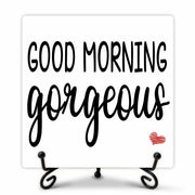 Farmhouse Good Morning Gorgeous Sign Bathroom Decor 5x5 Inches