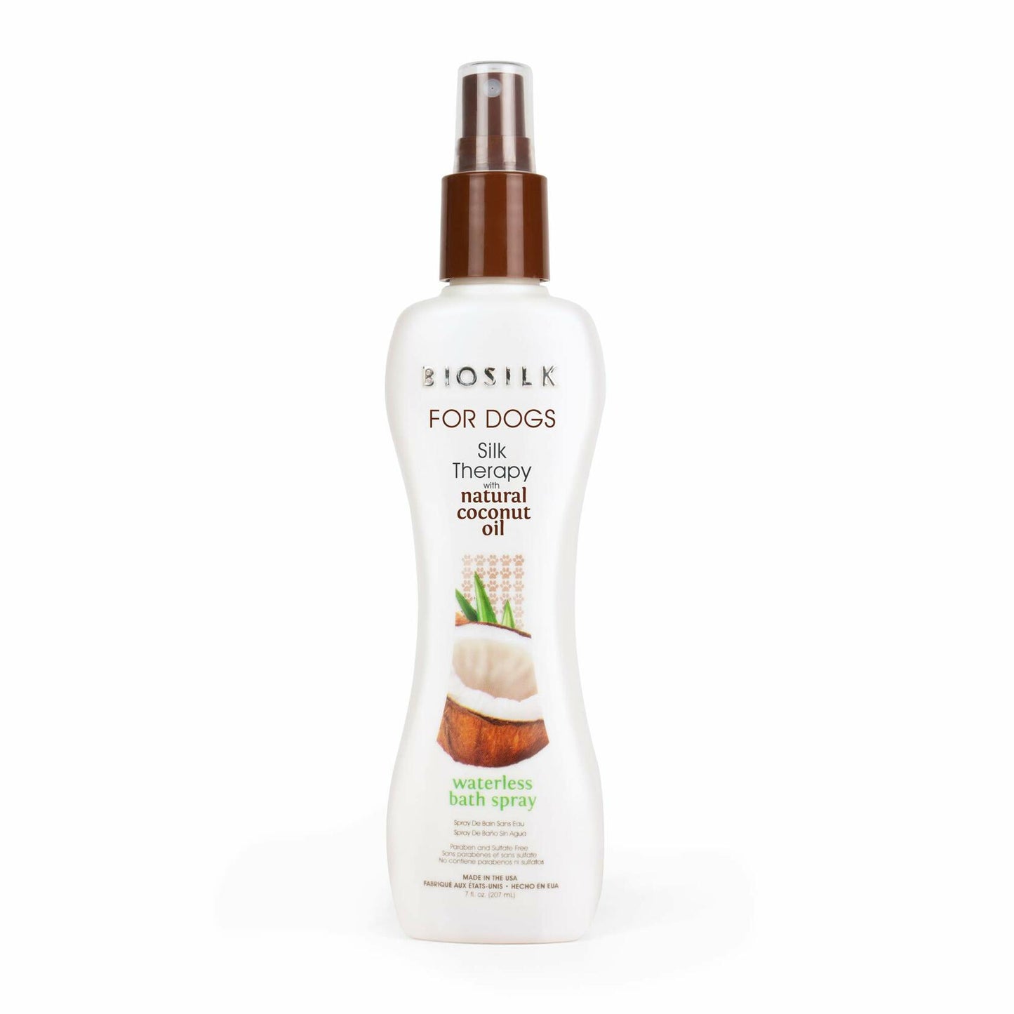 BioSilk Silk Therapy Dog Shampoo Organic Coconut Oil Beige 12 fl oz