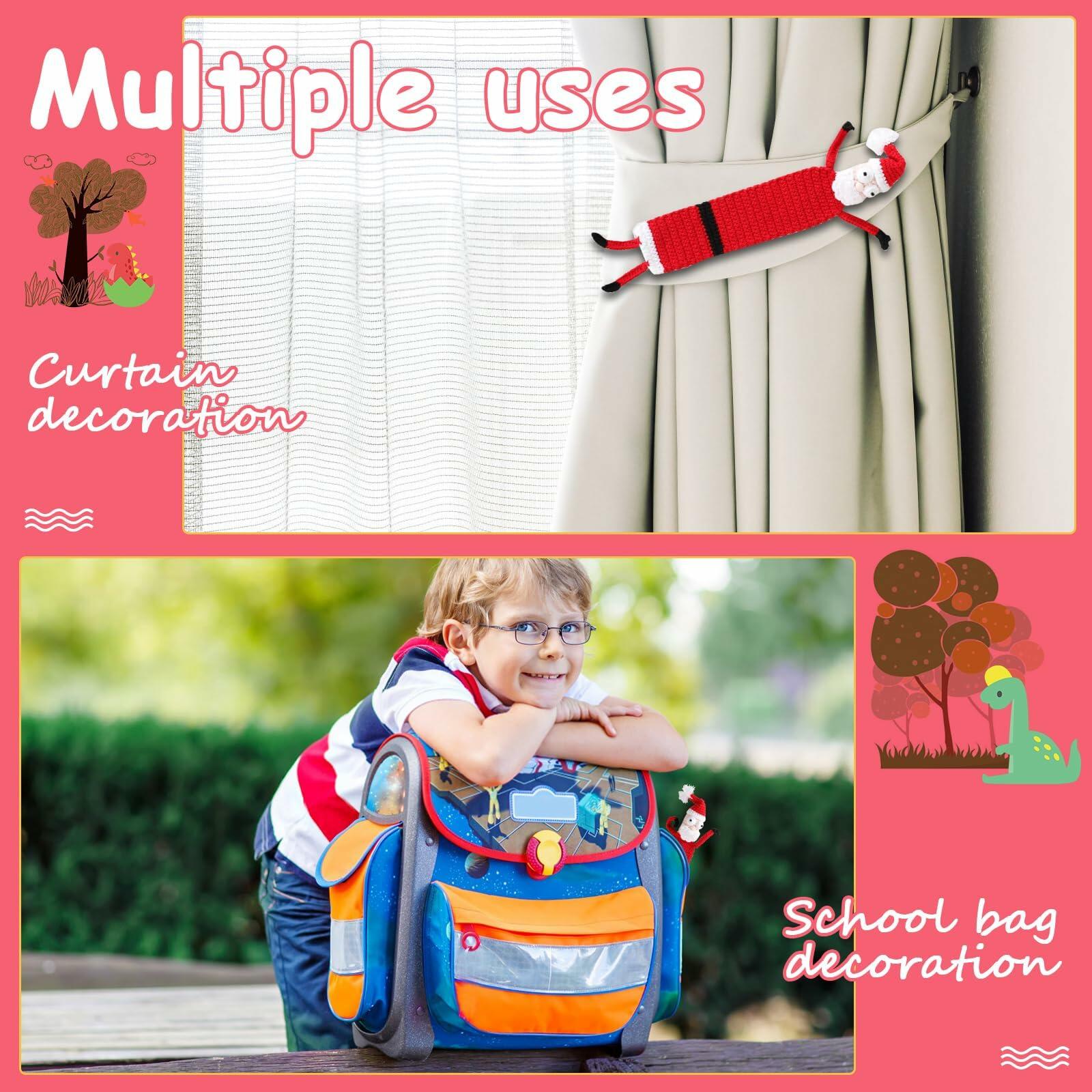 Crochet Santa Bookmark Kawaii 3D Christmas Gift for Kids Women