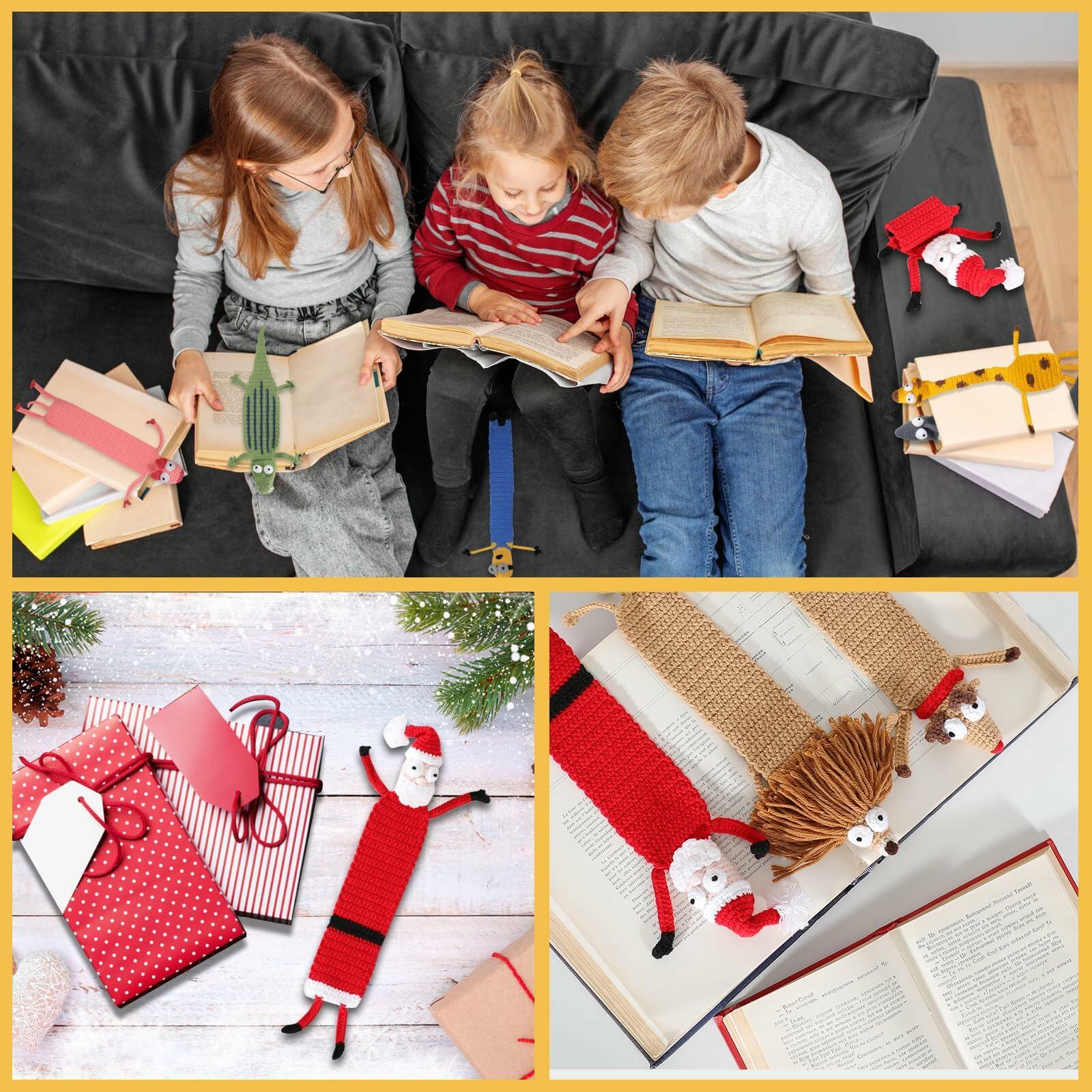 Crochet Santa Bookmark Kawaii 3D Christmas Gift for Kids Women