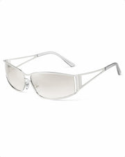 IGnaef Y2k Sunglasses for Women Silver Fashion 2000s Aesthetic