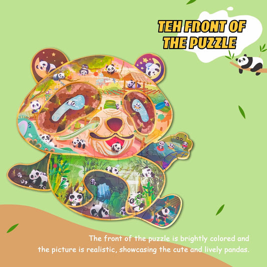 HAS Floor Puzzle 48 PCS Double-Sided Giant Panda Kids 4+