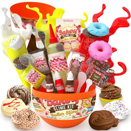 GirlZone Sweet Treats Butter Slime Bakery Kit, Make Cake Scented Slime Fun