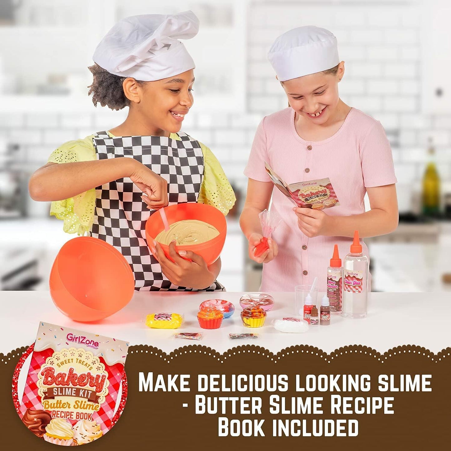 GirlZone Sweet Treats Butter Slime Bakery Kit, Make Cake Scented Slime Fun
