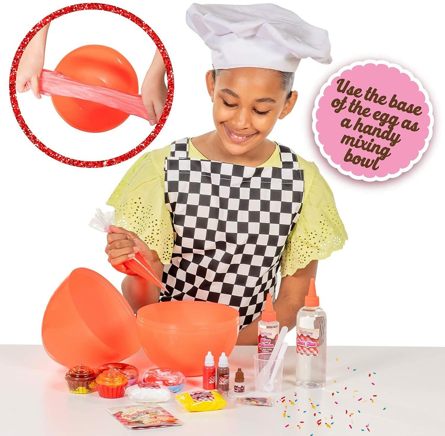 GirlZone Sweet Treats Butter Slime Bakery Kit, Make Cake Scented Slime Fun