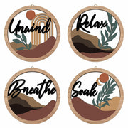 HPNIUB Construction Vehicles Wall Decor 10x10in 4pcs Kids Playroom Art