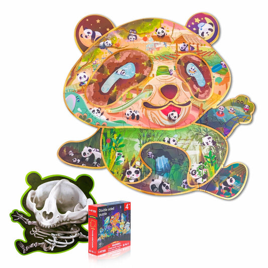 HAS Floor Puzzle 48 PCS Double-Sided Giant Panda Kids 4+