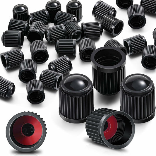 Outus 200 Pcs Tire Valve Stem Caps Universal Plastic Black Covers