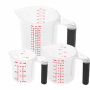 TILUCK Measuring Cup Set BPA Free Plastic 3Pcs 4,2,1 Cup Kitchen