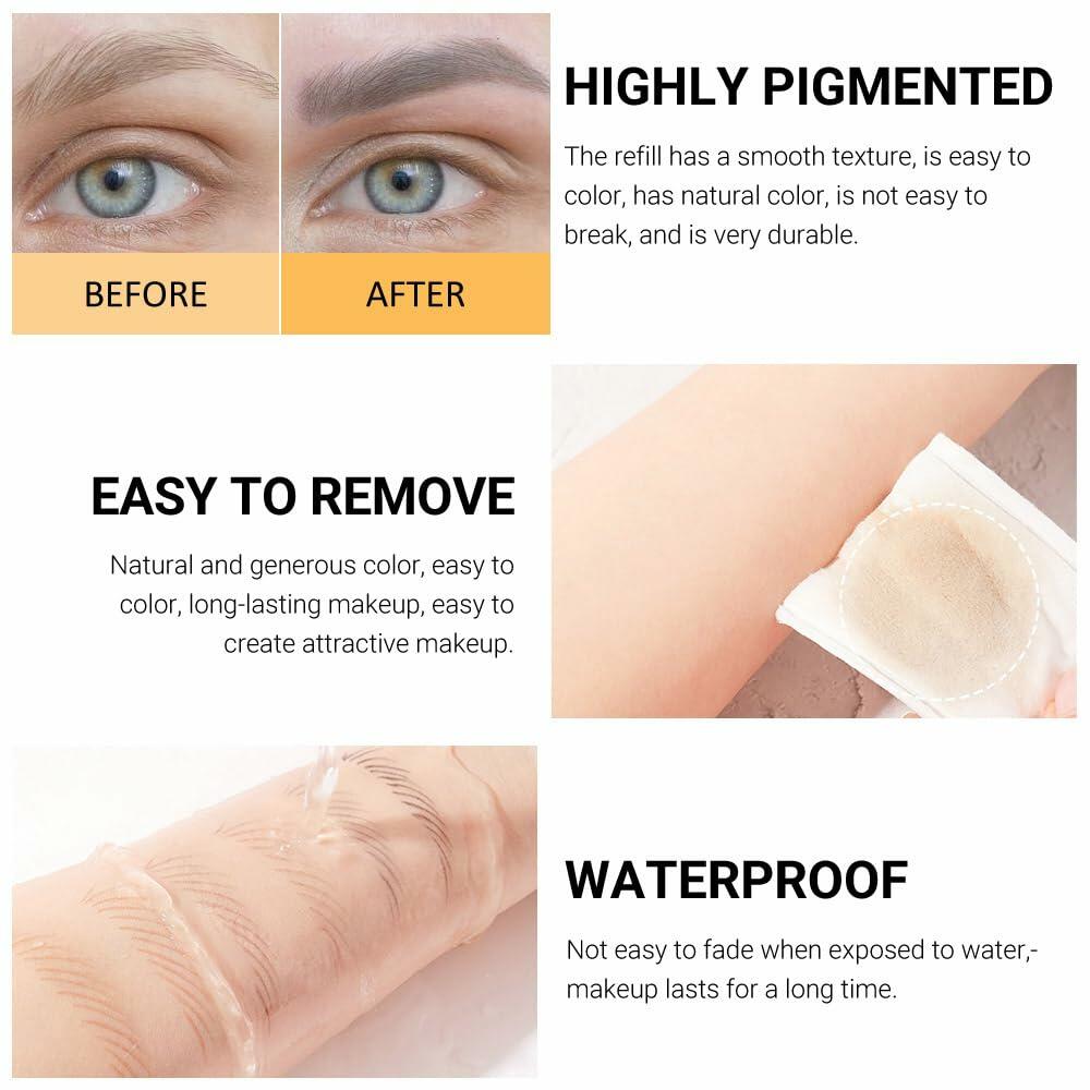 Magic Microblade Eyebrow Pen 4-Tip Precise Contouring Waterproof 2Pcs Black