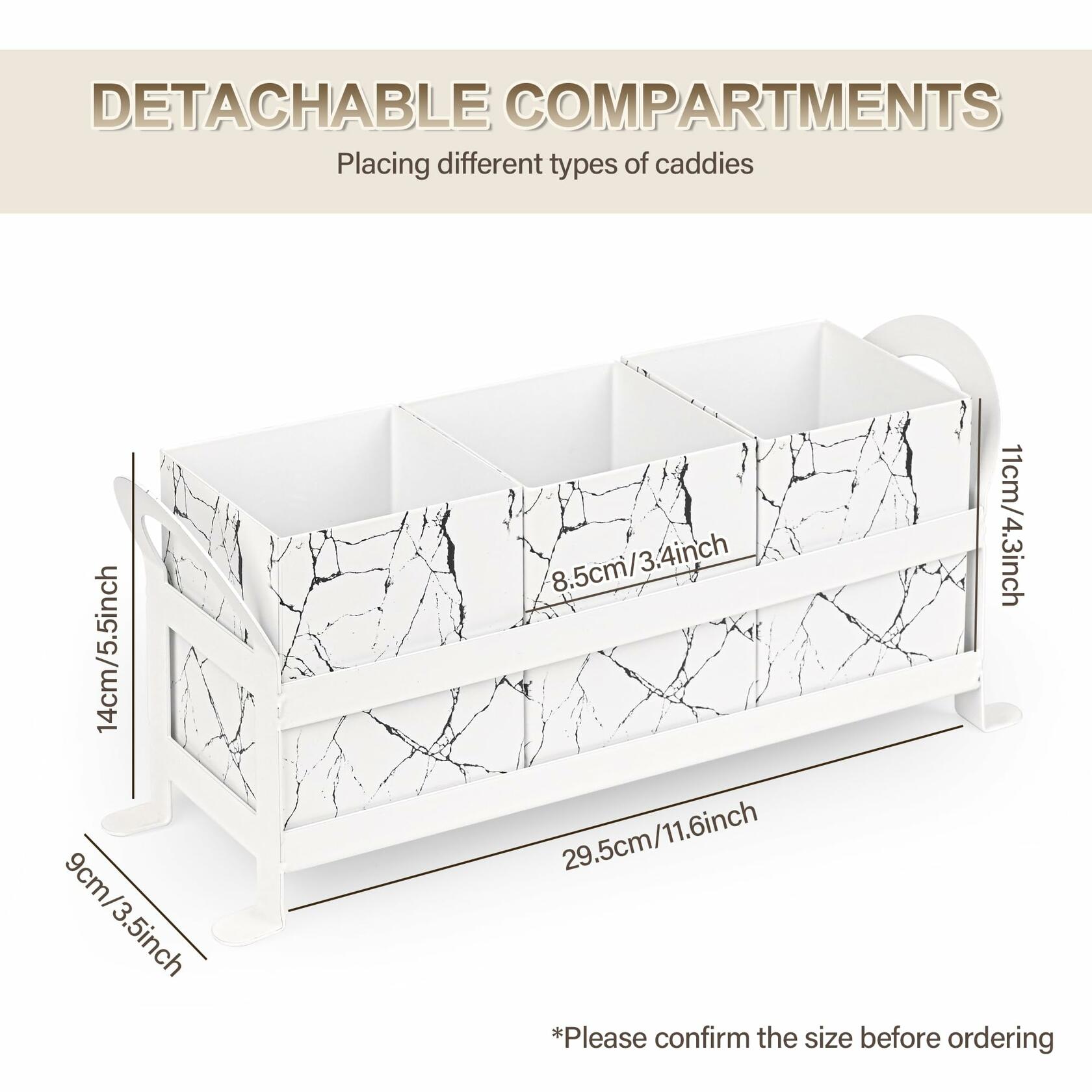 YUBAMIN Silverware Caddy Utensil Holder 3 Compartments Countertop