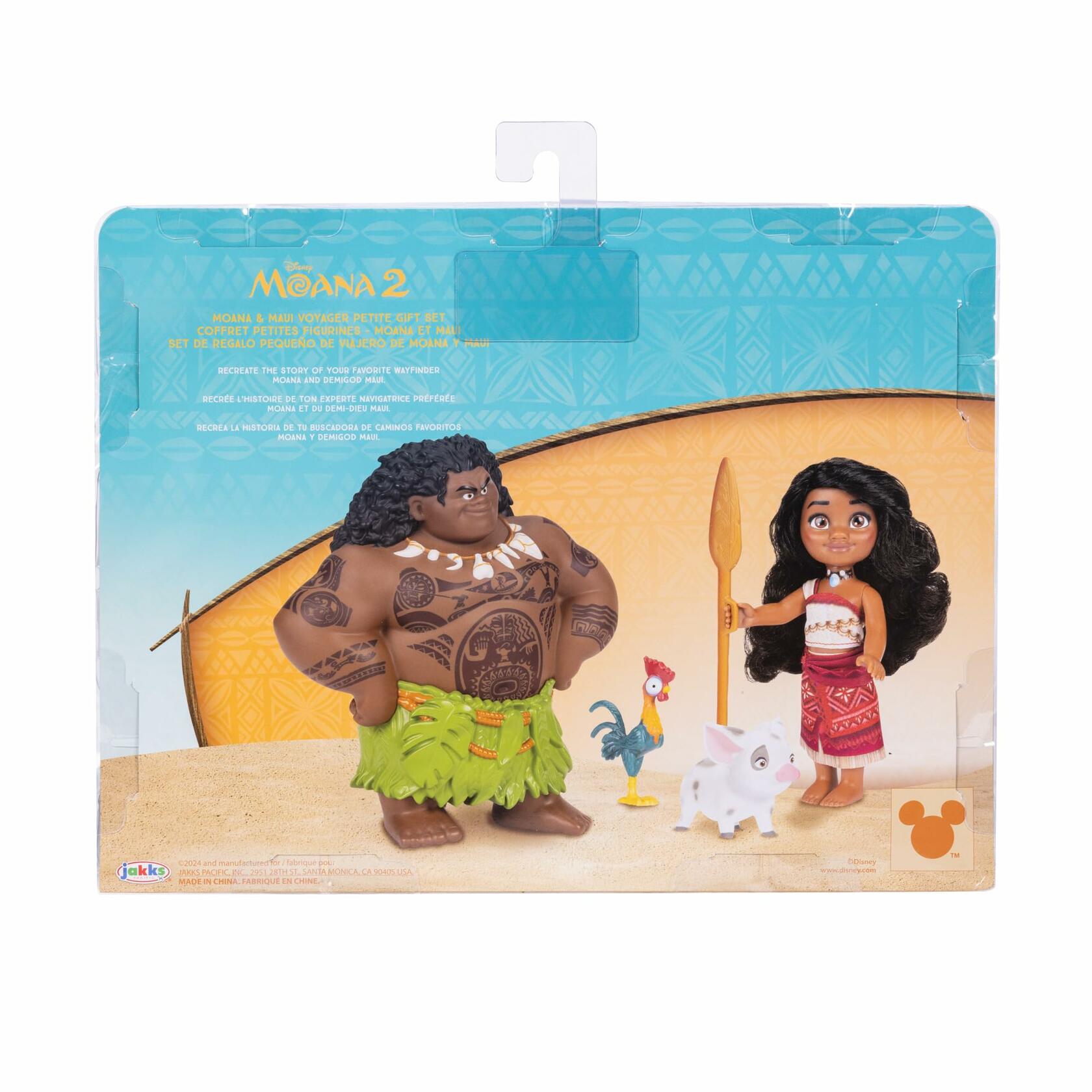 Disney Moana 2-Piece Doll Set Moana & Maui 6-Inch with Pua & Hei Hei