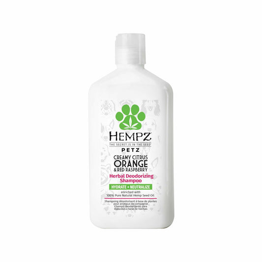 Hempz Petz Dog Shampoo Creamy Citrus Orange Red Raspberry 17 oz