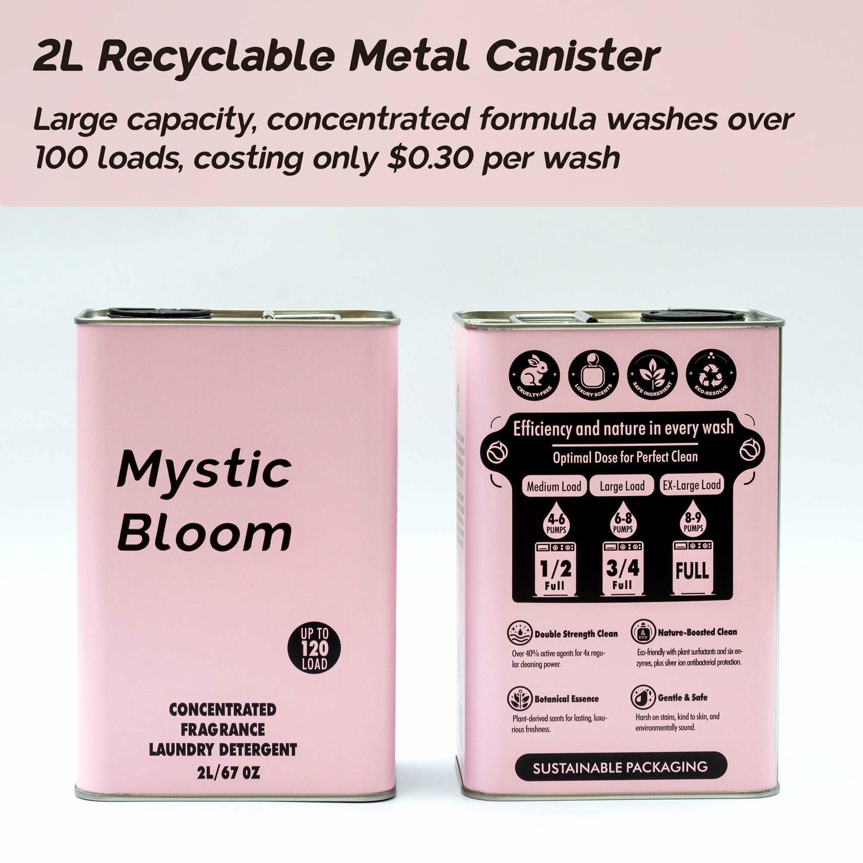 MysticBloom High Efficiency Liquid Laundry Detergent Golden Mirage Eco-Friendly