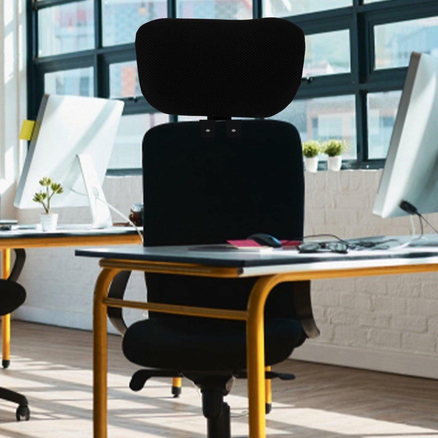 [Like_new] Tofficu Adjustable Ergonomic Mesh Headrest for Office Chair Black