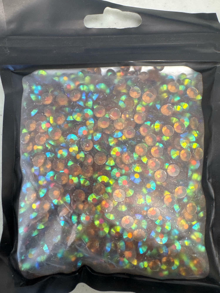 CLRDIVA 5mm Transparent Coffee AB Resin Rhinestones Bulk for Crafting