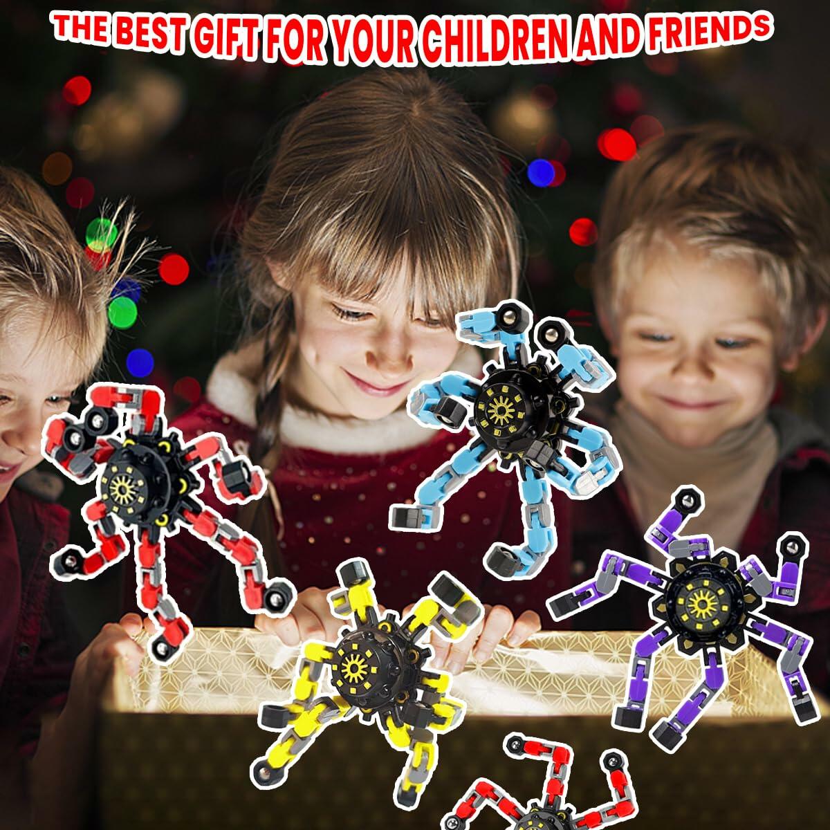 4pcs Deformation Fingertip Gyroscope Toys Stress Relief Fidget Toy Set