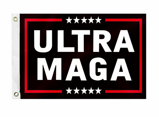 Trump 2024 Ultra MAGA Boat Nautical Flag 12x18in 220D Nylon Vivid Color