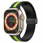 LYSMVIVI Magnetic Silicone Sport Band Compatible Apple Watch 38-49mm Unisex