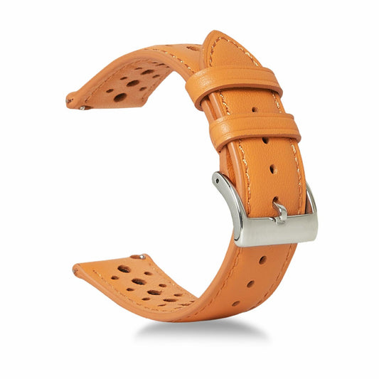 Jeereal Leather Watch Band Strap 22mm Tan Genuine Leather