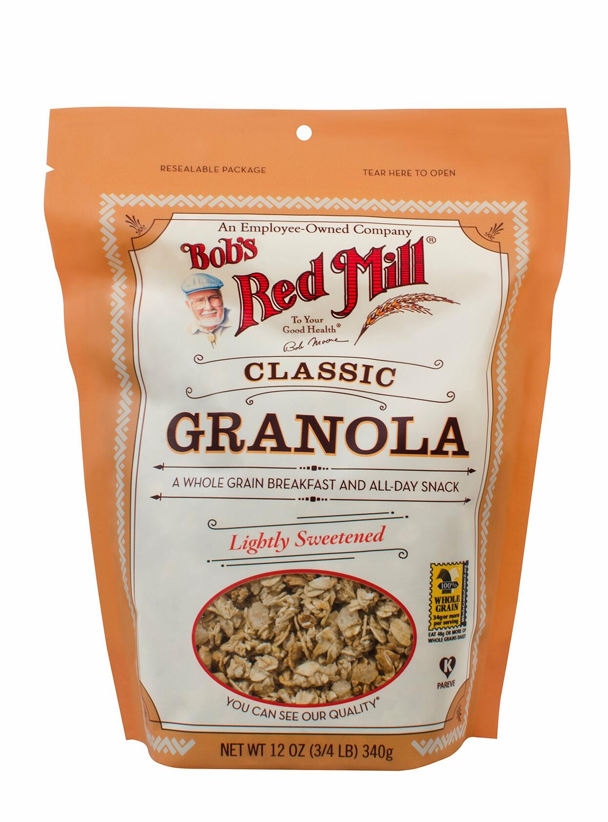 BestBy01/26 Bob's Red Mill Natural Whole Grain Granola 12oz Pack of 4