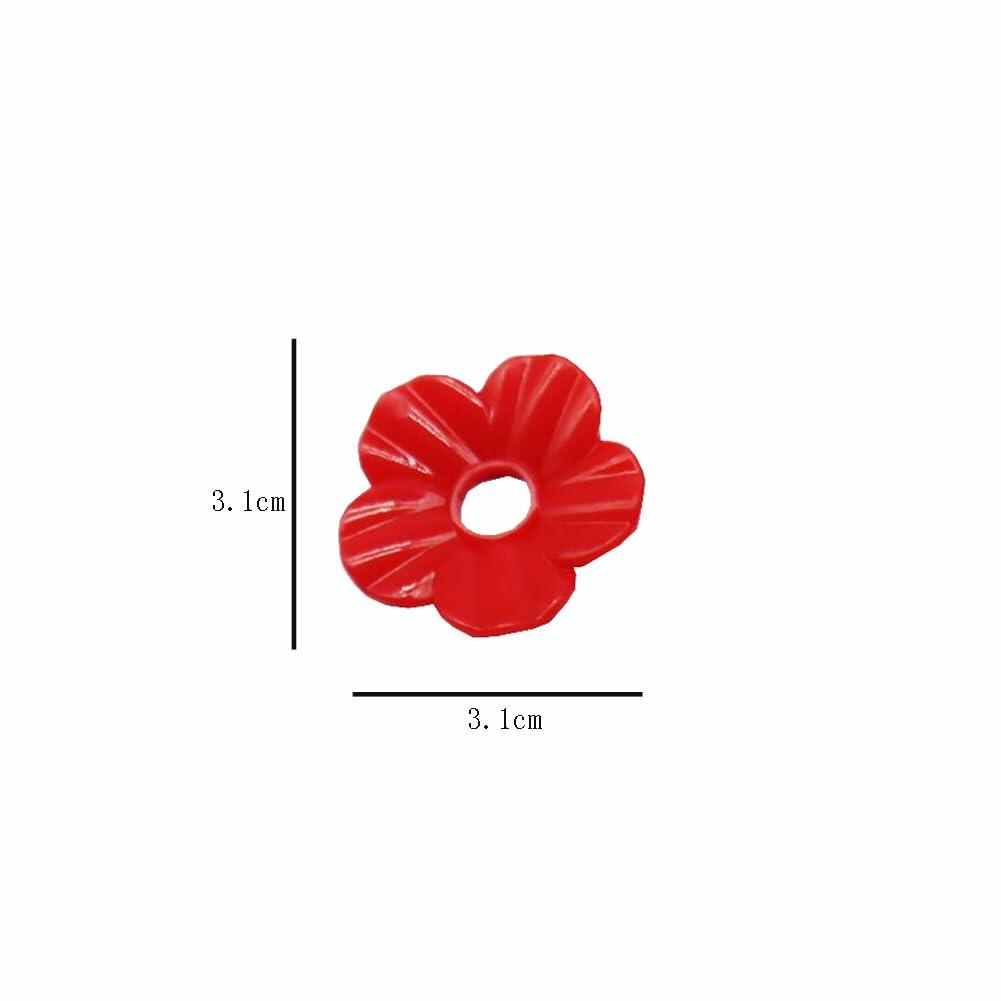 16 Pieces Hummingbird Feeder Replacement Flowers Parts Yellow Red