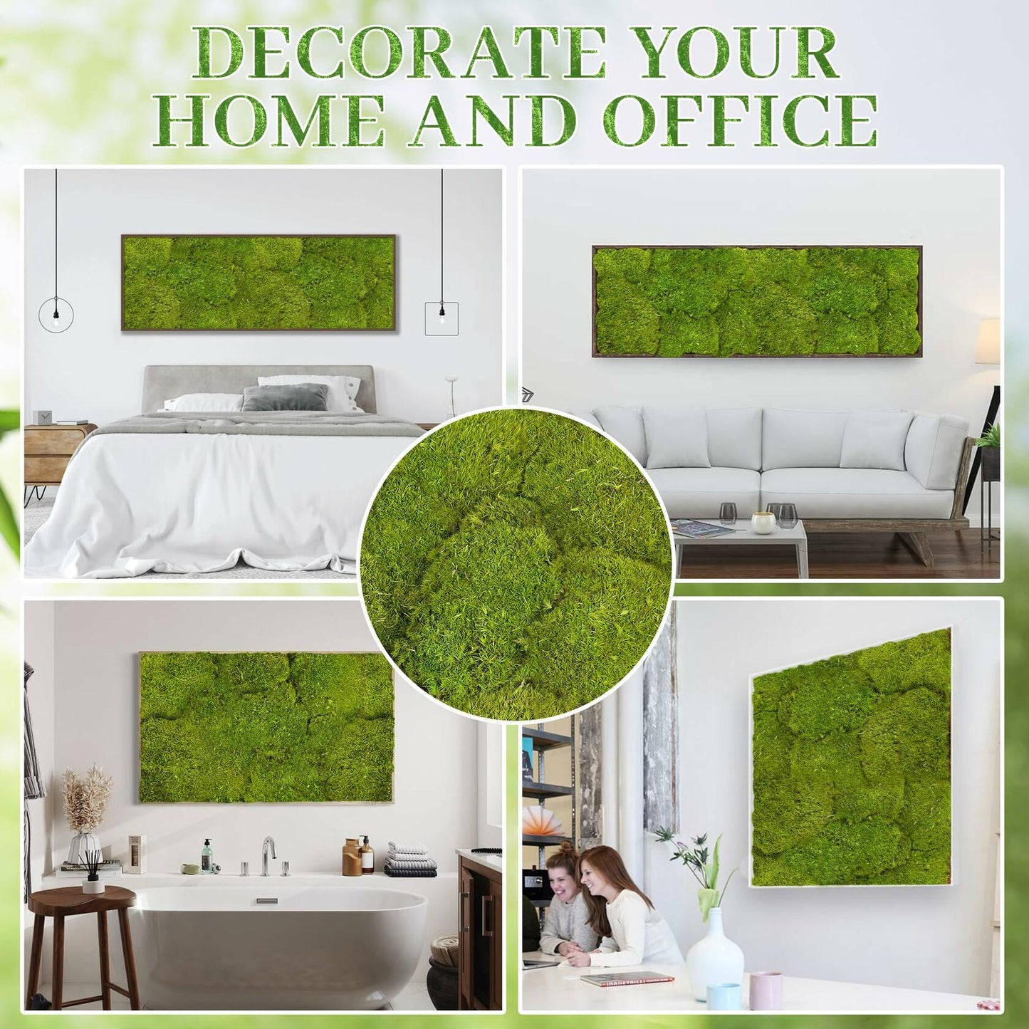 Preserved Reindeer Moss 1.8 sq Ft Natural Yellow-Green Moss for Decor