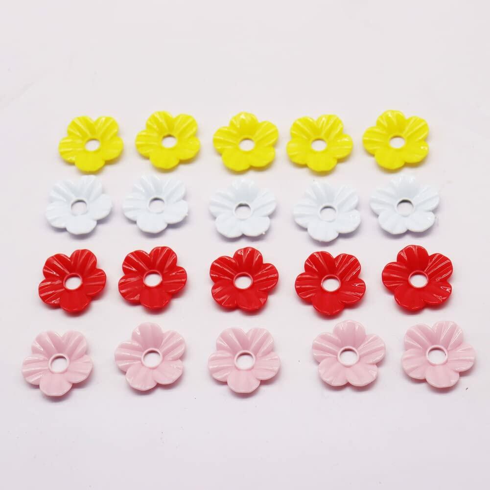 16 Pieces Hummingbird Feeder Replacement Flowers Parts Yellow Red