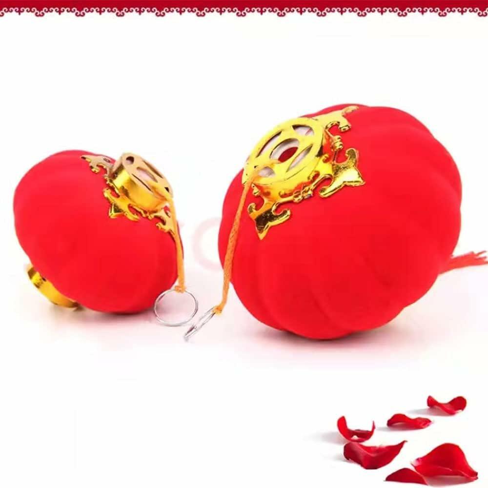 Yuumluo Red Lanterns 16 Pcs Mini Plastic Hanging Lanterns 1.97"x2.17"