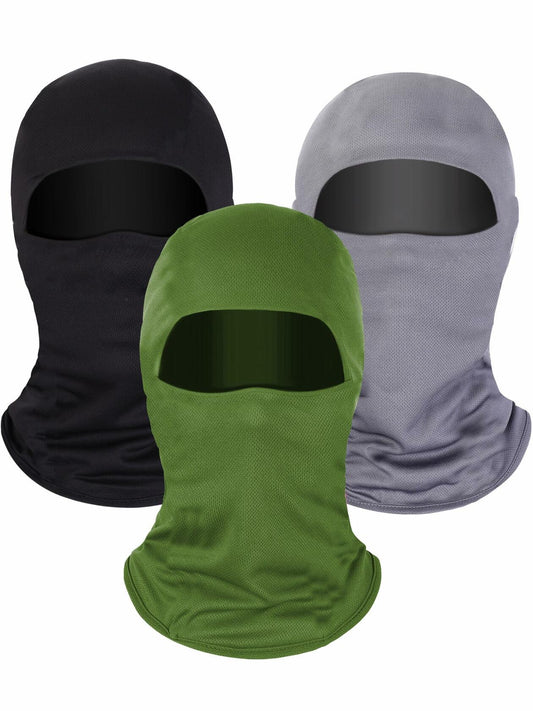 Blulu 3 Pieces Ski Mask Balaclava Full Face Winter Camo Windproof Medium