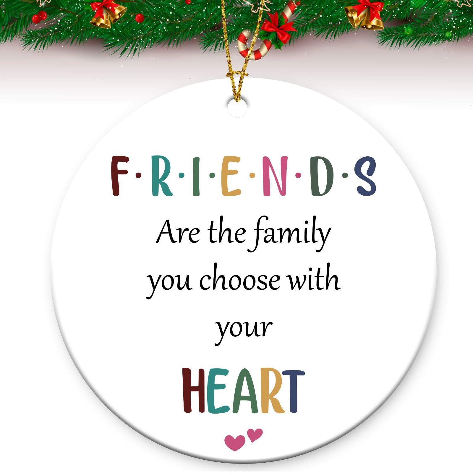 Friend Gifts Hanging Ornament Friendship Heart Christmas Tree Decoration