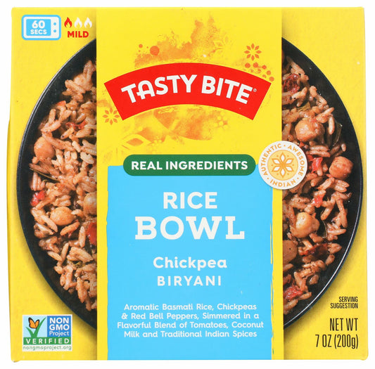 BestBy12/25 Tasty Bite Chickpea Biryani Rice Bowl Mild Vegan 7oz 6ct
