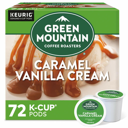 BestBy02/27 Green Mountain Coffee Roasters CaramelVanilla Cream Light Roast 72ct