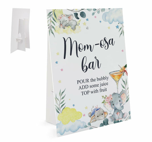 Calf Elephant Momosa Bar Sign Party Wedding Birthday Bridal Shower Decor