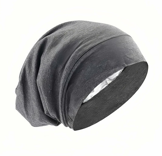 IN Chenthy Adjustable Satin Lined Women's Bonnet Sleep Cap Black