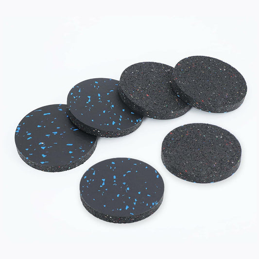 U MAX Exercise Equipment Anti Vibration Pads 4.7x0.6in Black 6pc High Density