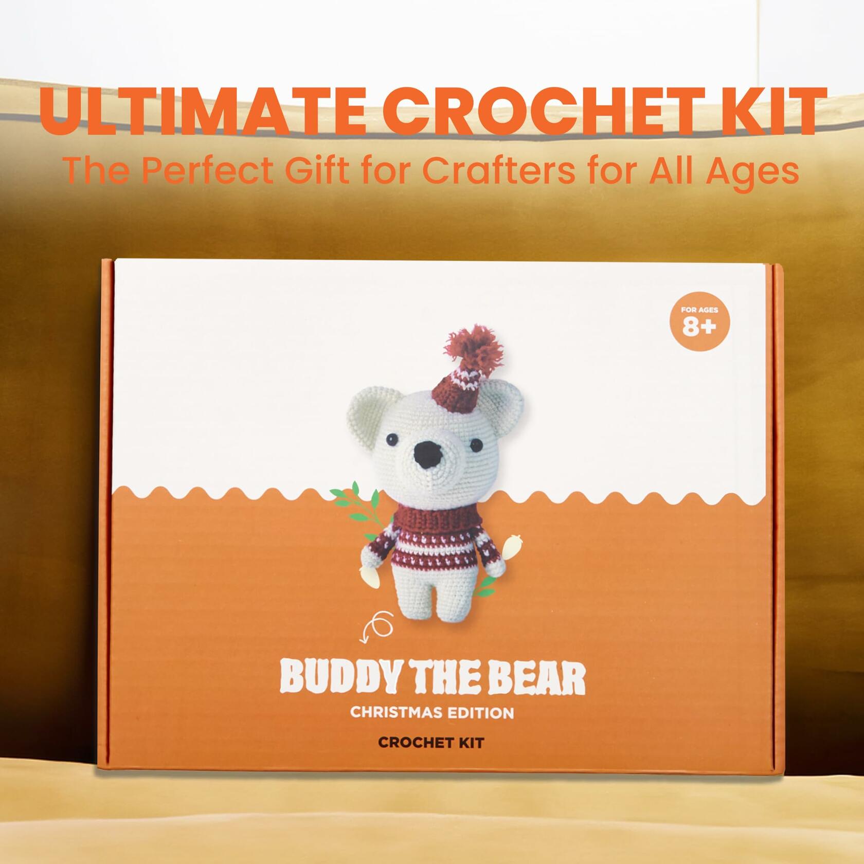 Amigurumi Crochet Kit for Adults Intermediate DIY Craft Bear with Materials