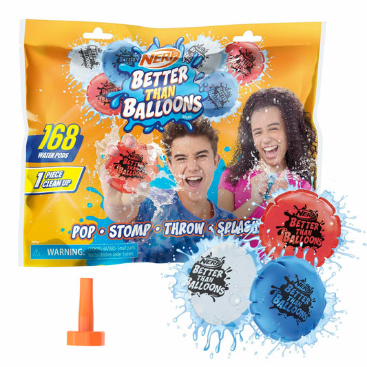 NERF Better Than Balloons Water Toys 168 Pods Easy 1 Piece Clean Up Ages 3+