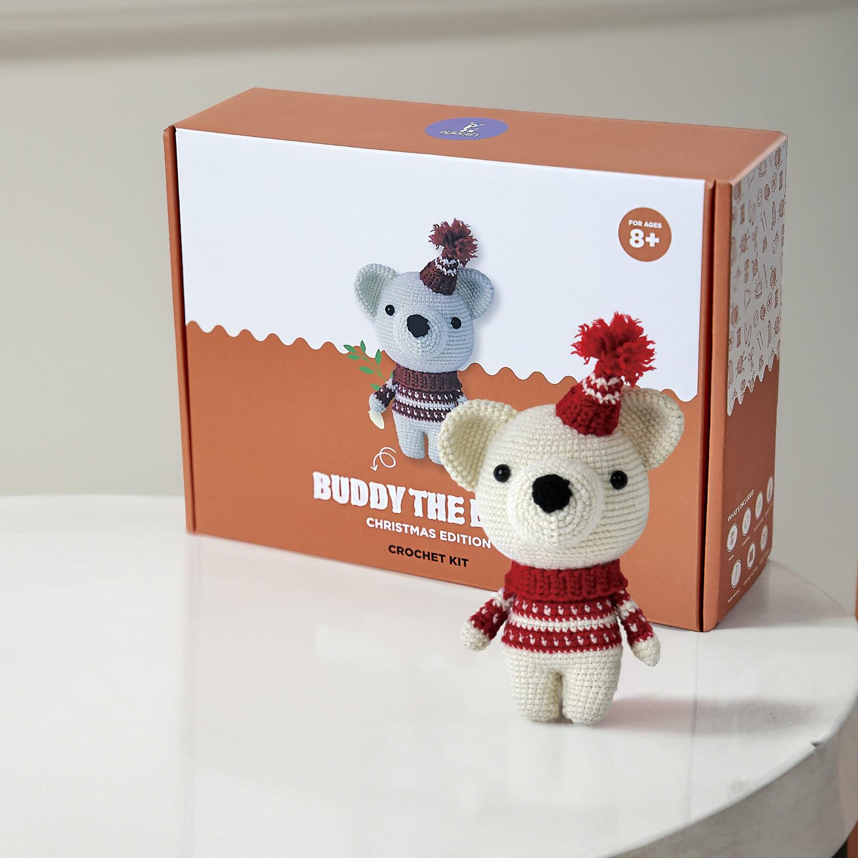Amigurumi Crochet Kit for Adults Intermediate DIY Craft Bear with Materials