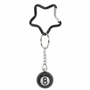 TRIWORKS Keychain Star Heart Pink Butterfly 8 Ball Dice Strawberry Charm