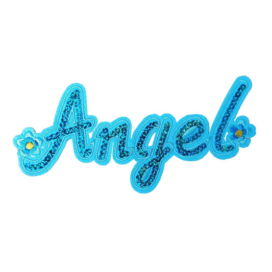 Cute Fashion Big Letters Sequins Patch Angel Girl Bling Iron On Sew On