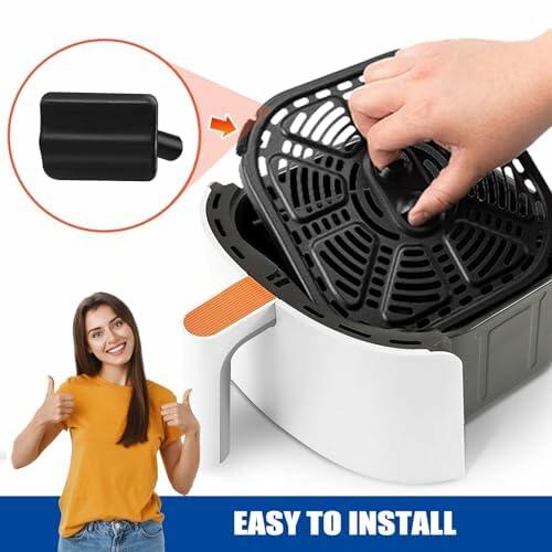 GCQ Silicone Rubber Feet for Cosori 4QT Air Fryer, 4 PCS, Black