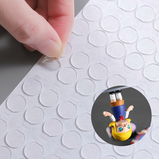 Adhesive Stick Dots Two-Sided Mounting Putty 0.4"x0.4" 700pcs Clear