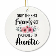 Voatok Promoted to Auntie Ornament Pregnancy Announcement Gift Decor