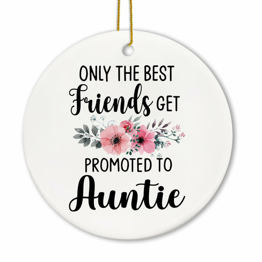 Voatok Promoted to Auntie Ornament Pregnancy Announcement Gift Decor