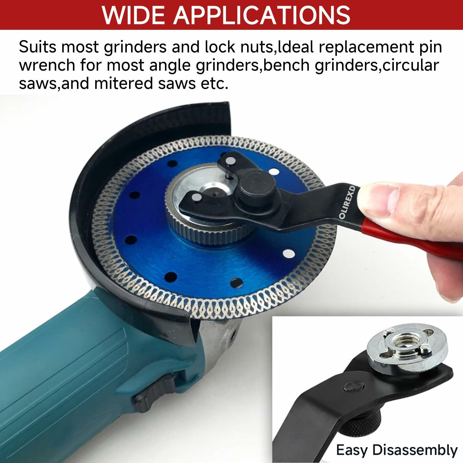 OLIREXD Adjustable Pin Wrench for Angle Grinder Machine Red